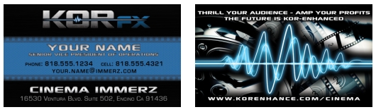 KOR-fx business card design
